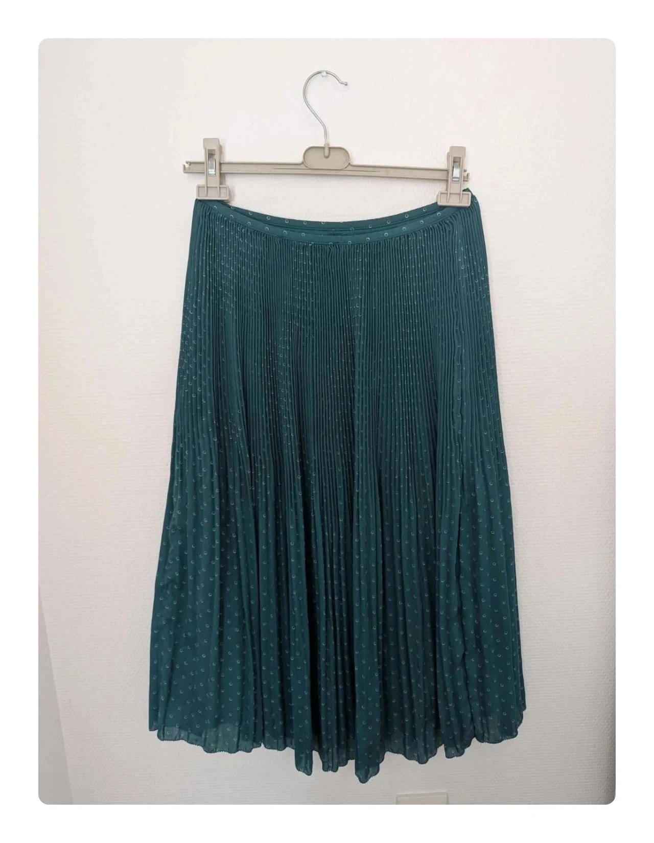 Magnifique jupe plissée vert canard Comptoir des Cotonniers - Taille S